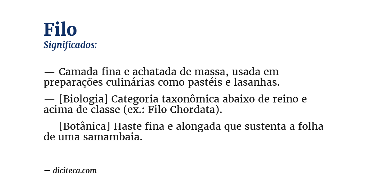 Significado de filo