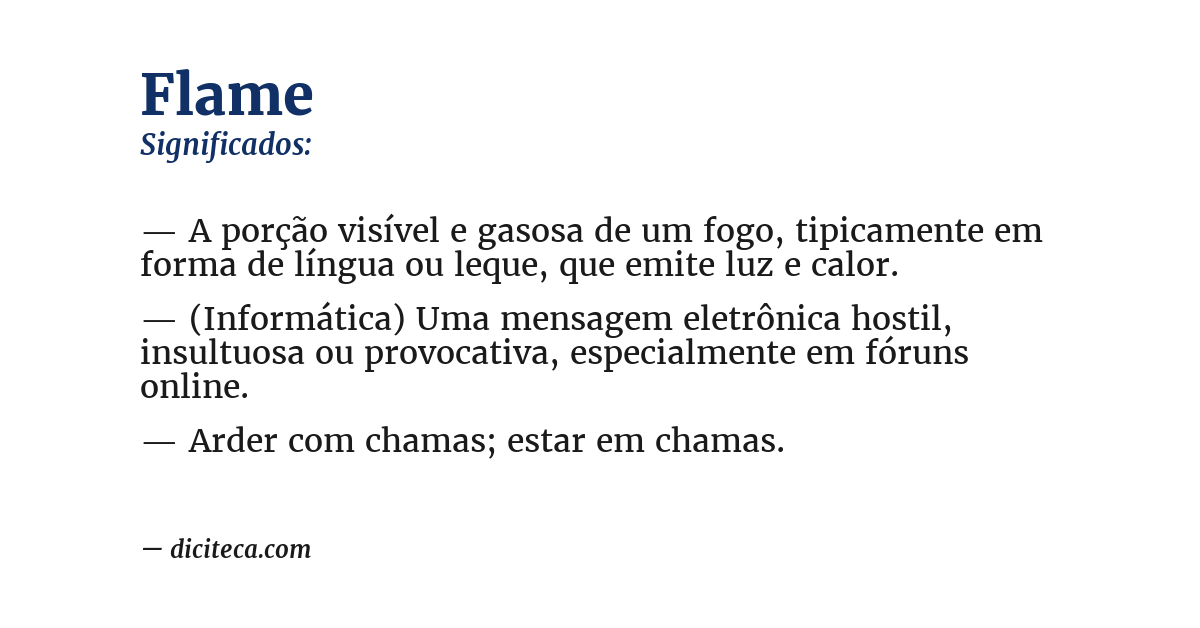 Significado de flame