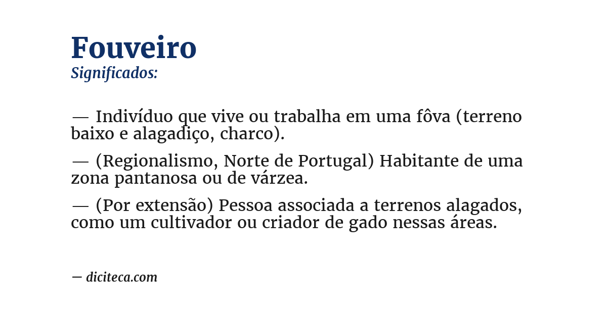 Significado de fouveiro