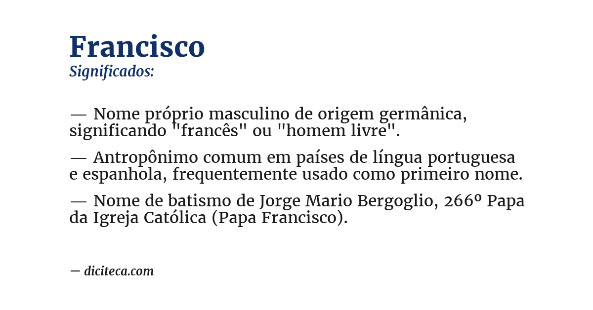 Significado de francisco