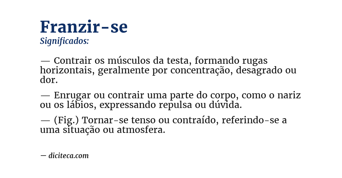 Significado de franzir-se