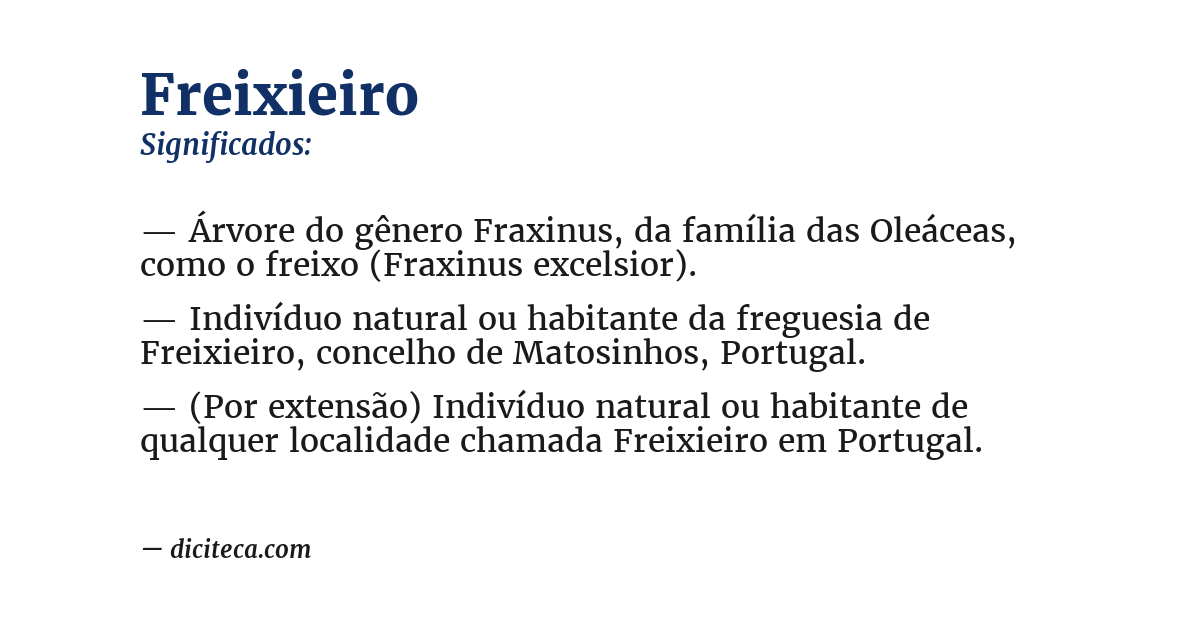 Significado de freixieiro