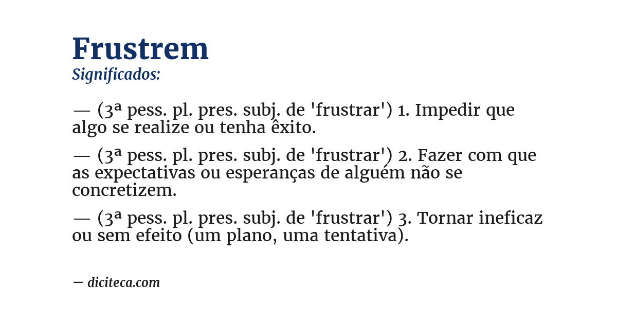 Significado de frustrem