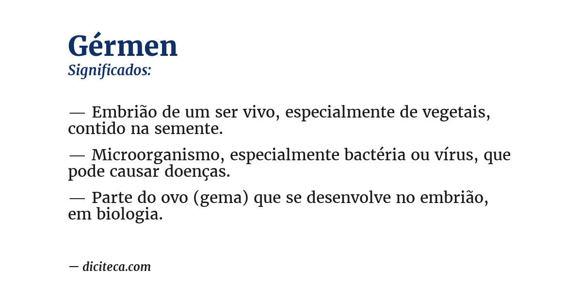 Significado de gérmen