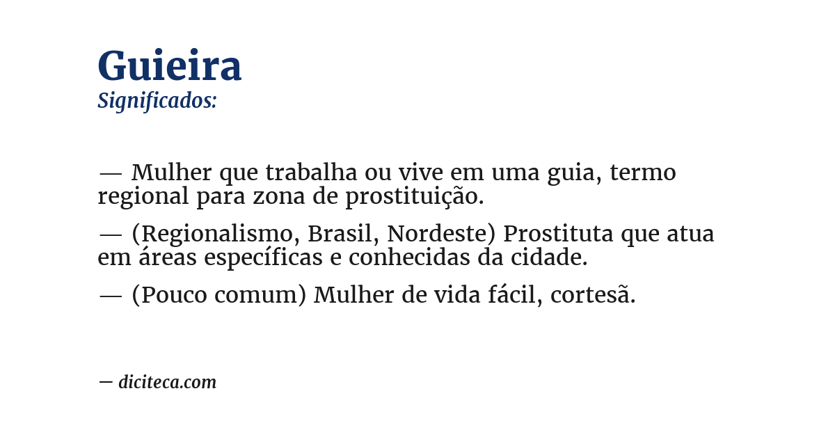 Significado de guieira
