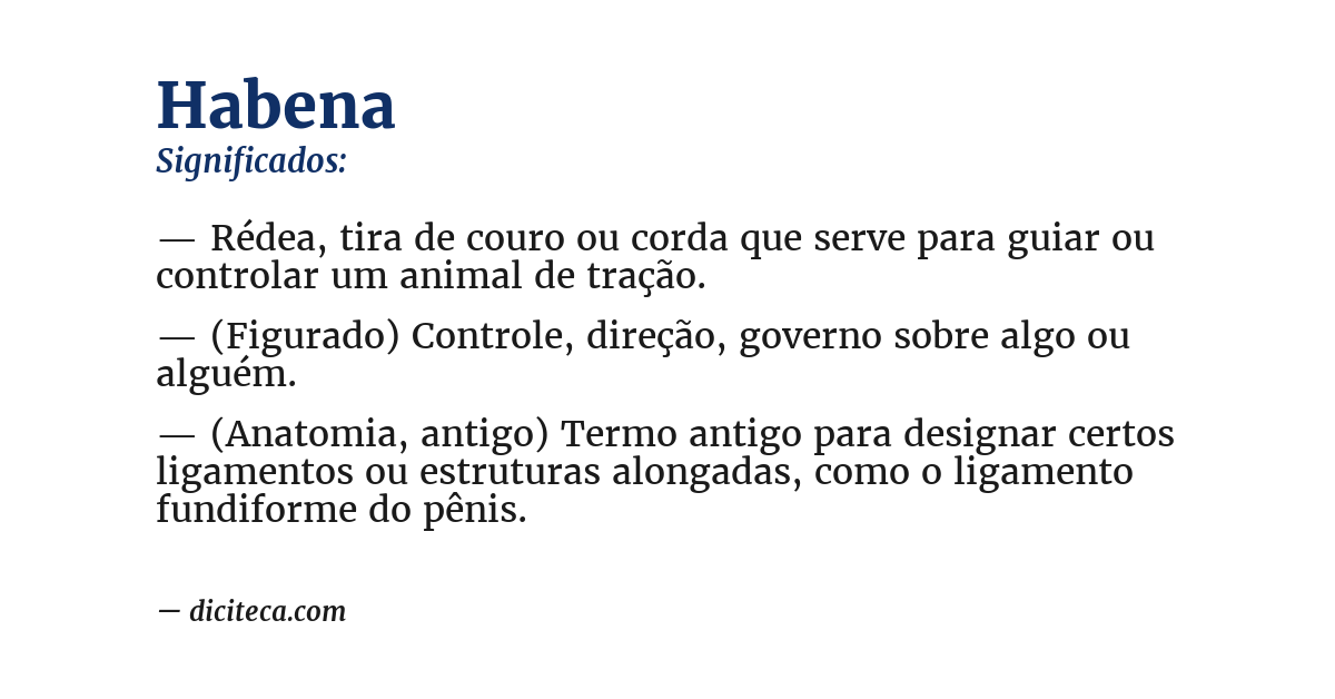 Significado de habena