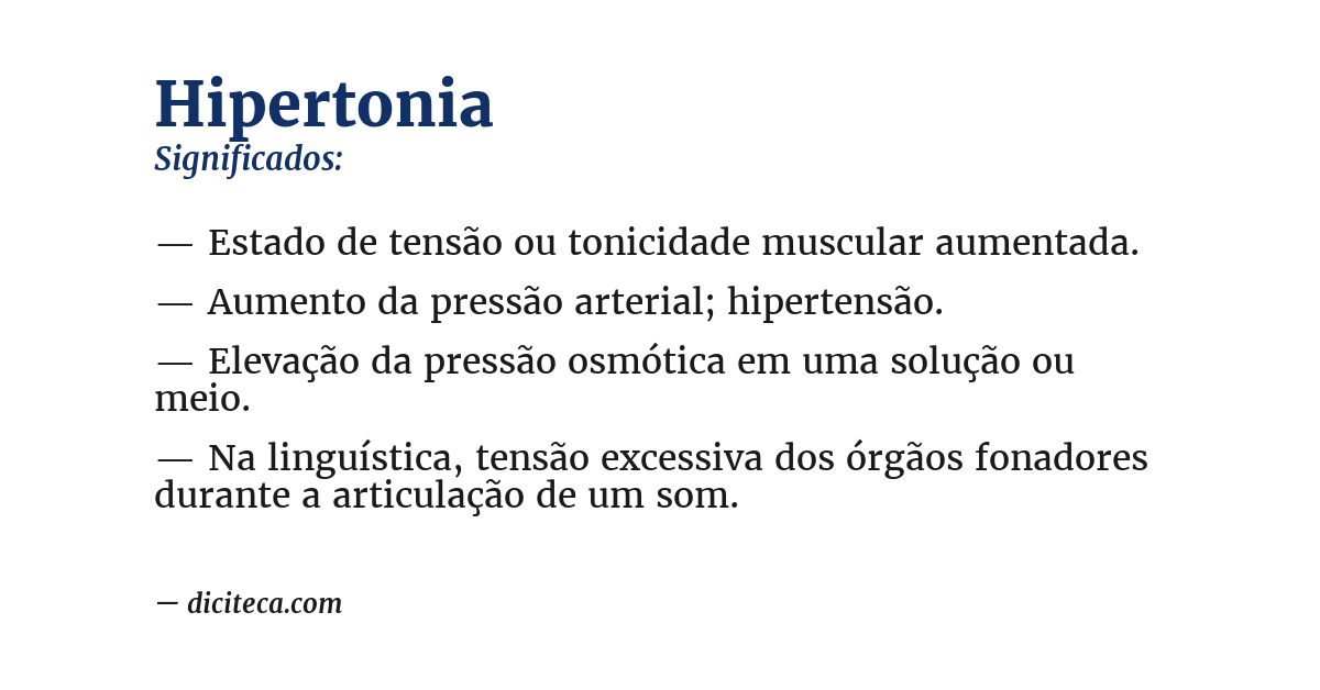 Significado de hipertonia