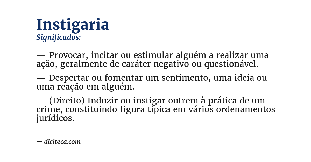 Significado de instigaria