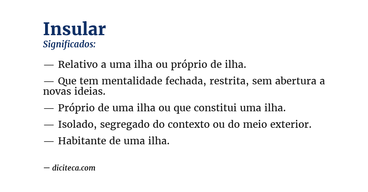 Significado de insular
