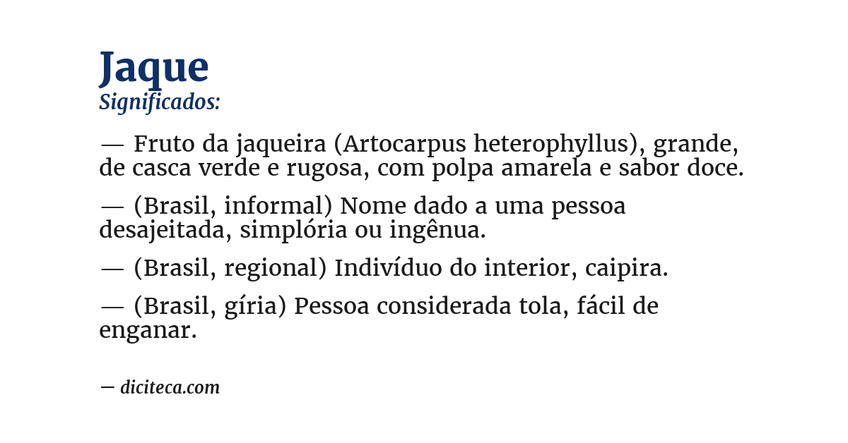 Significado de jaque