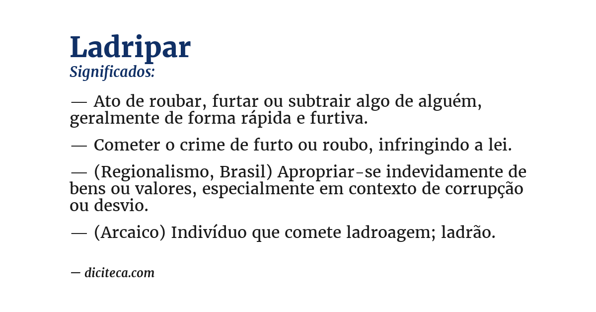 Significado de ladripar