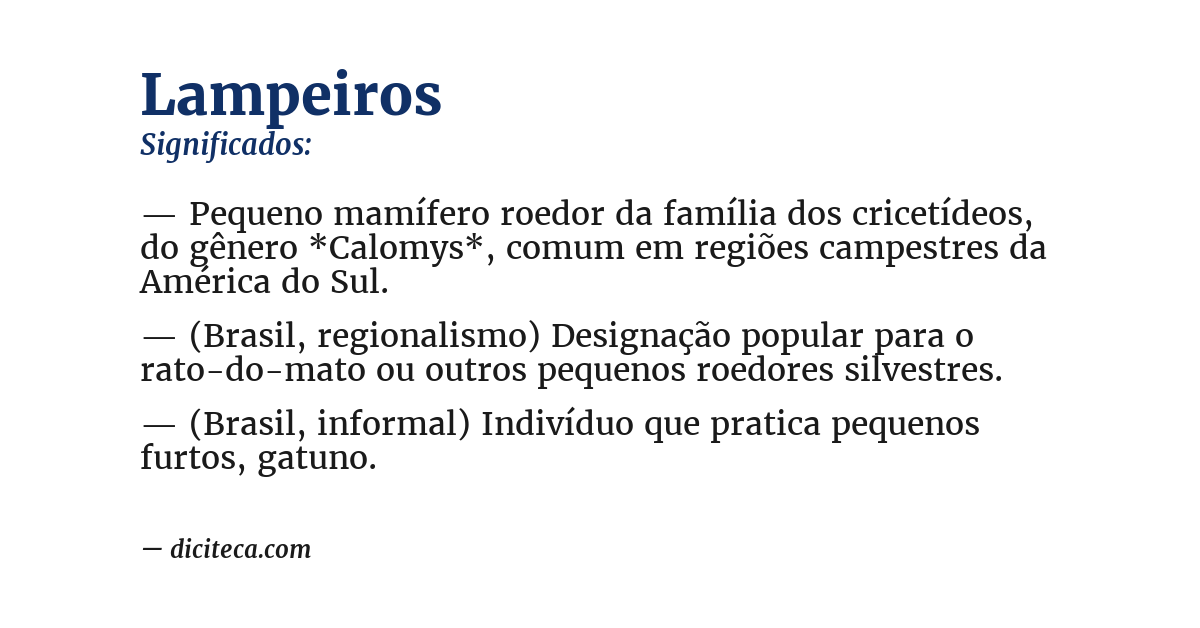 Significado de lampeiros