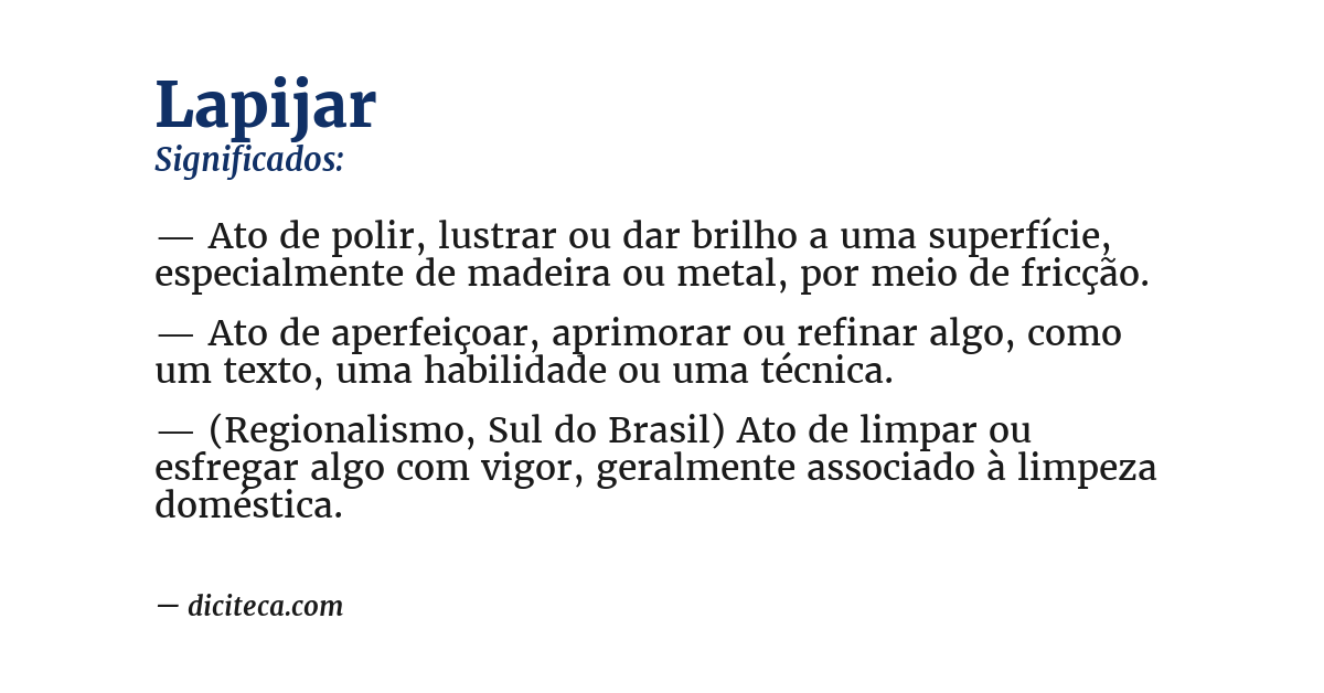 Significado de lapijar