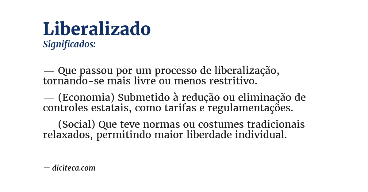 Significado de liberalizado