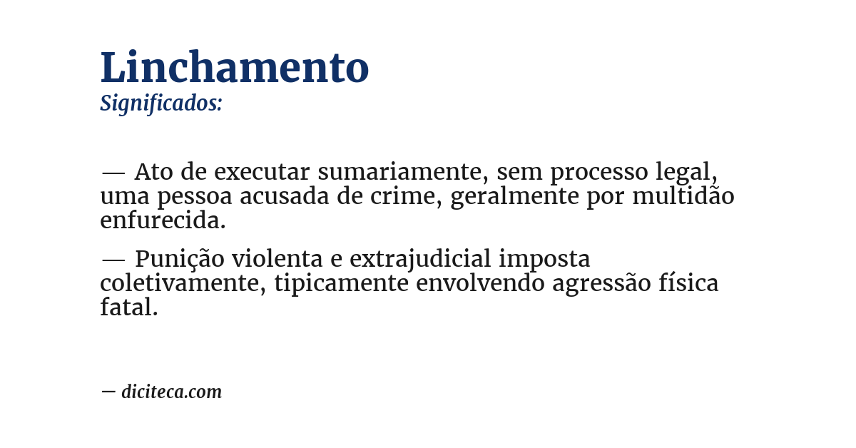 Significado de linchamento
