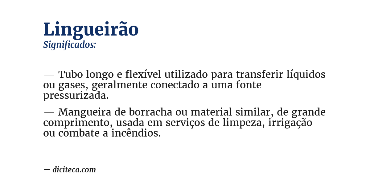 Significado de lingueirão
