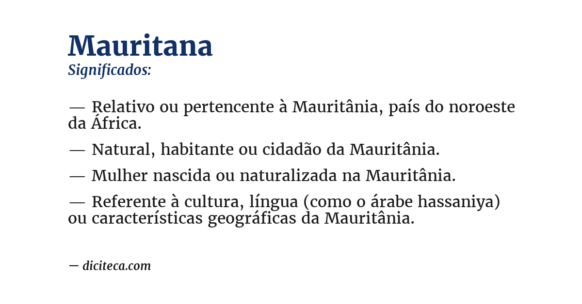 Significado de mauritana