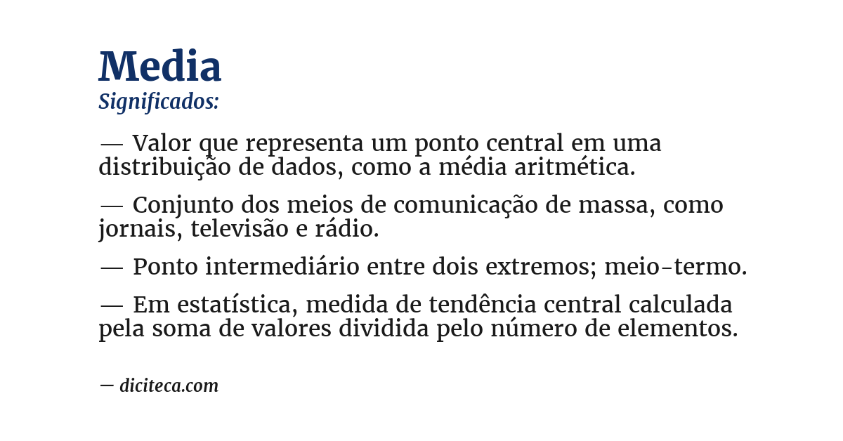 Significado de media