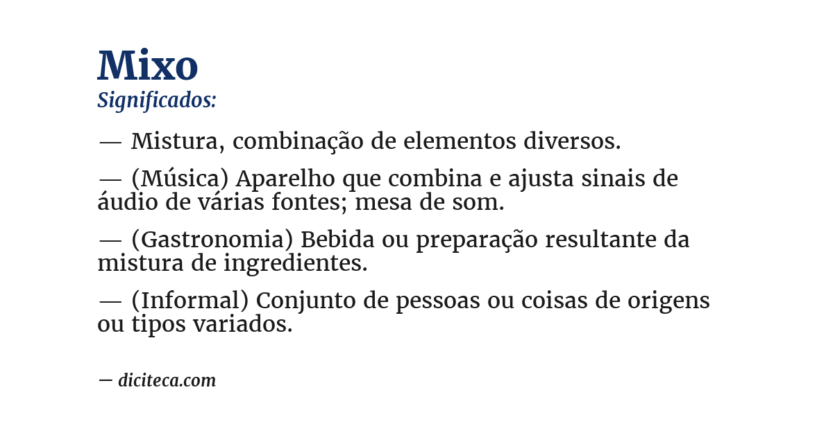 Significado de mixo
