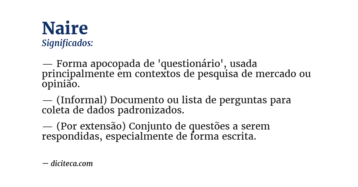 Significado de naire
