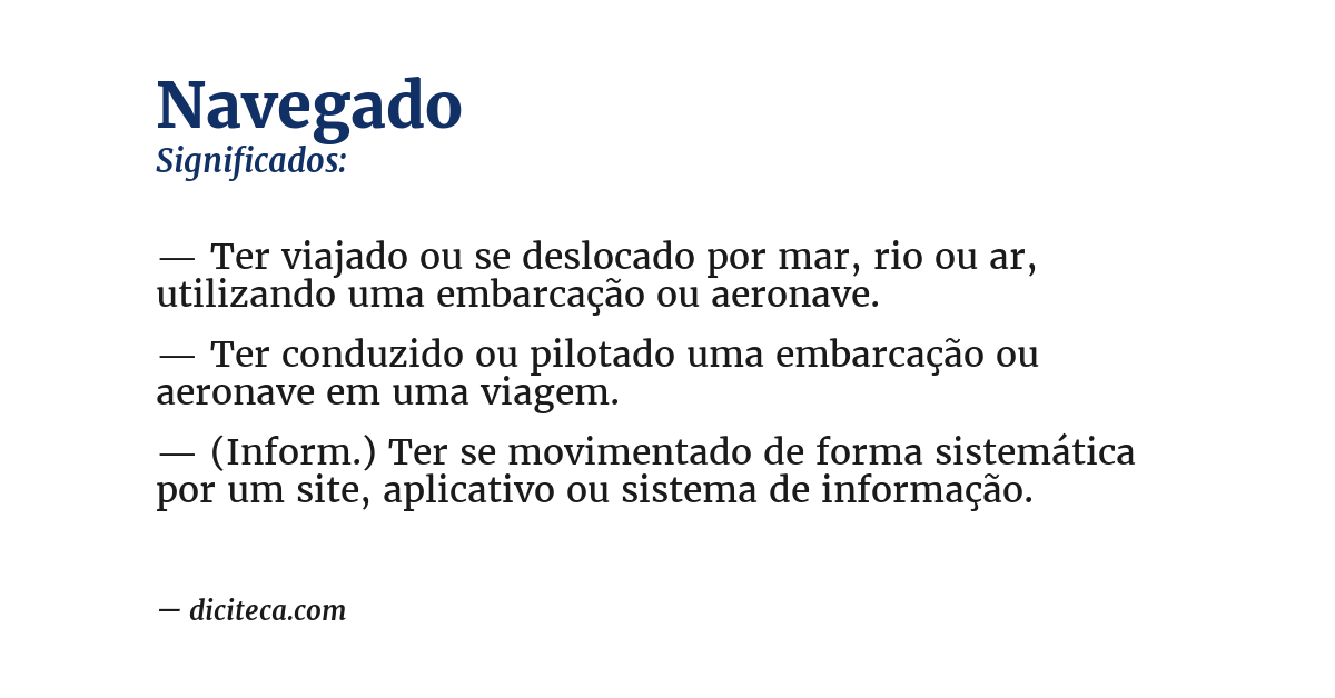 Significado de navegado