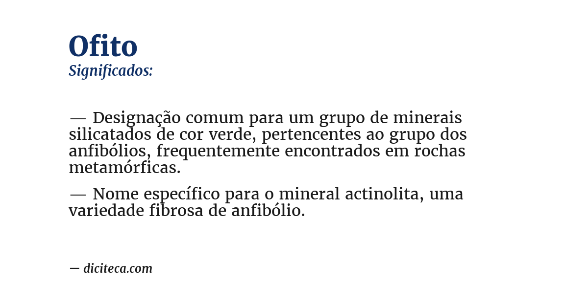 Significado de ofito