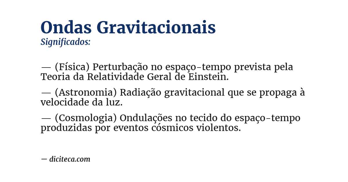 Significado de ondas gravitacionais