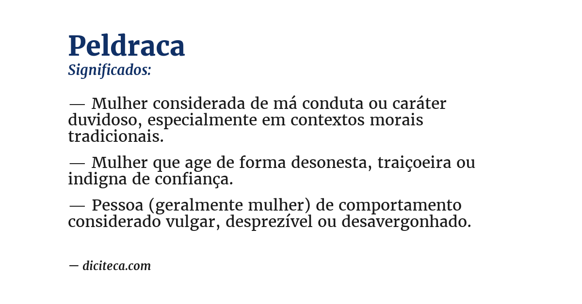 Significado de peldraca