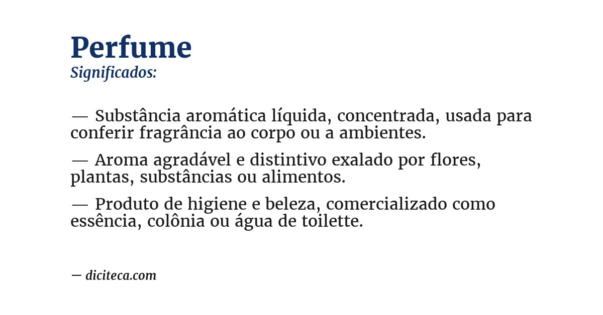 Significado de perfume