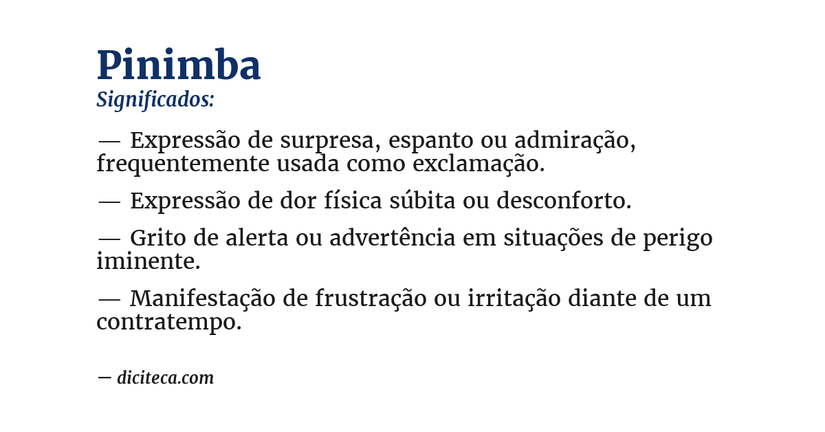 Significado de pinimba