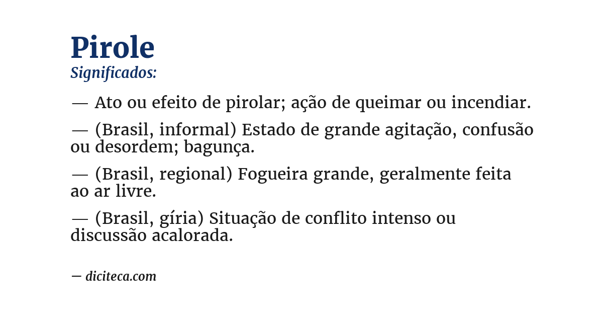 Significado de pirole