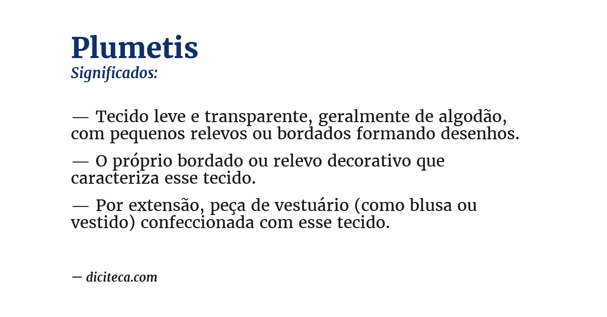Significado de plumetis