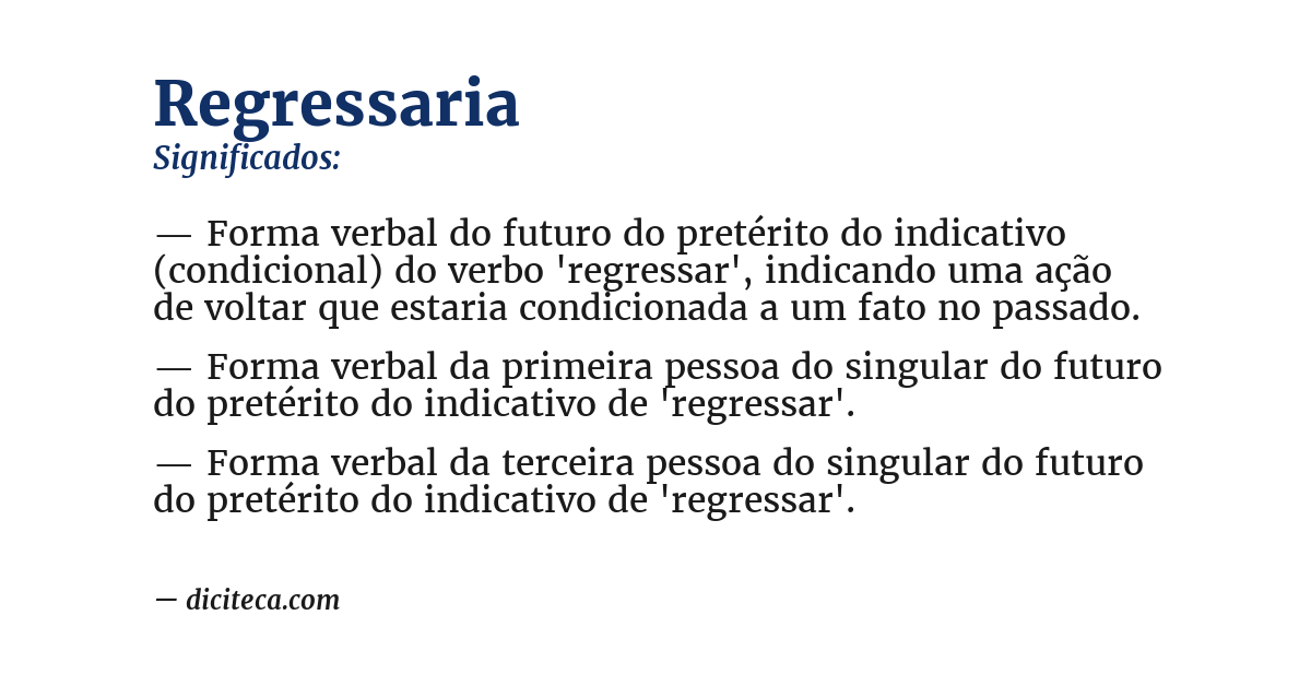 Significado de regressaria