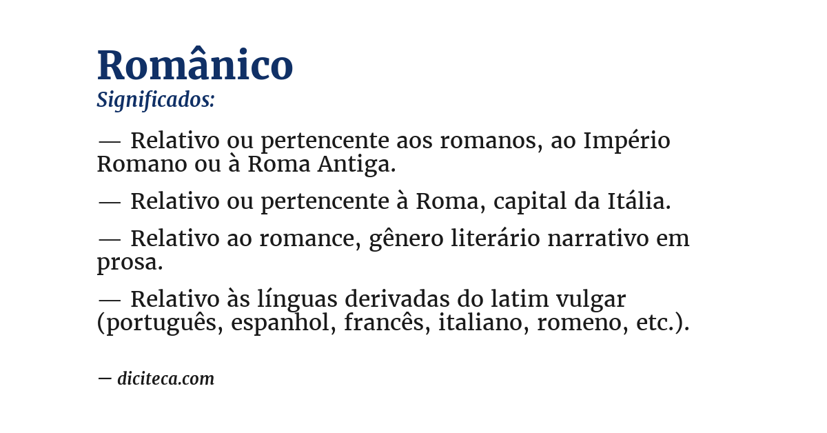 Significado de românico