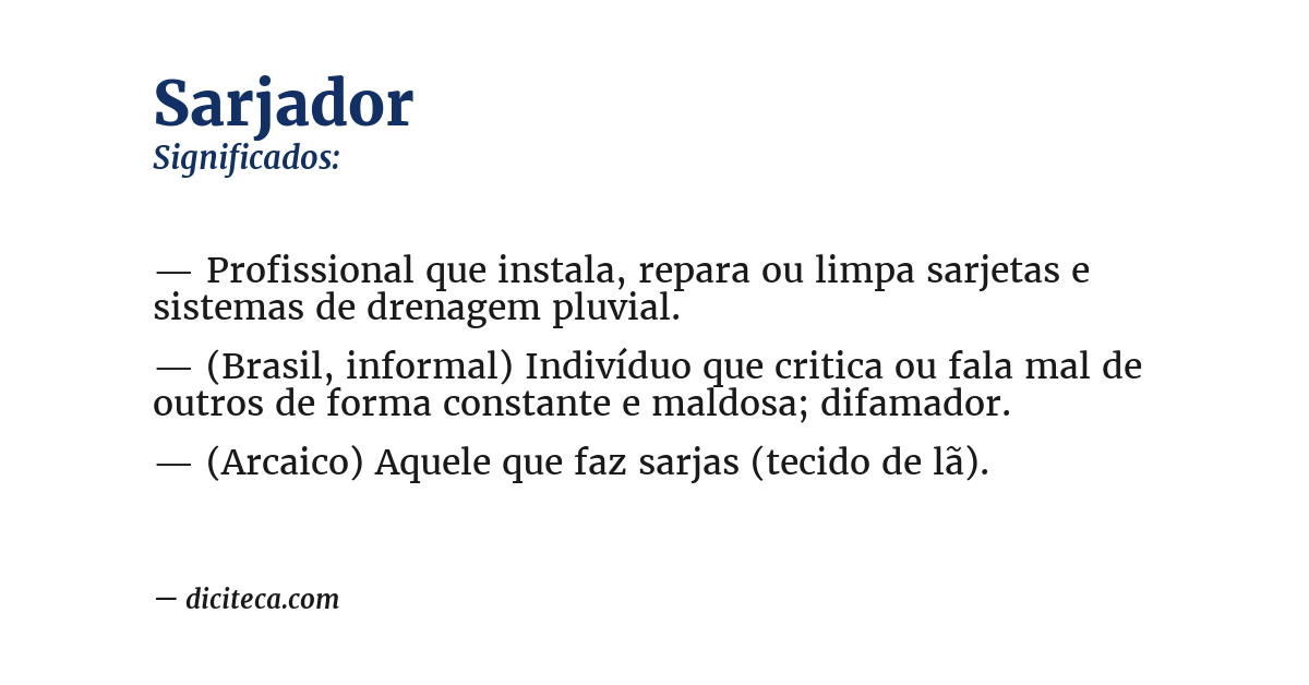 Significado de sarjador