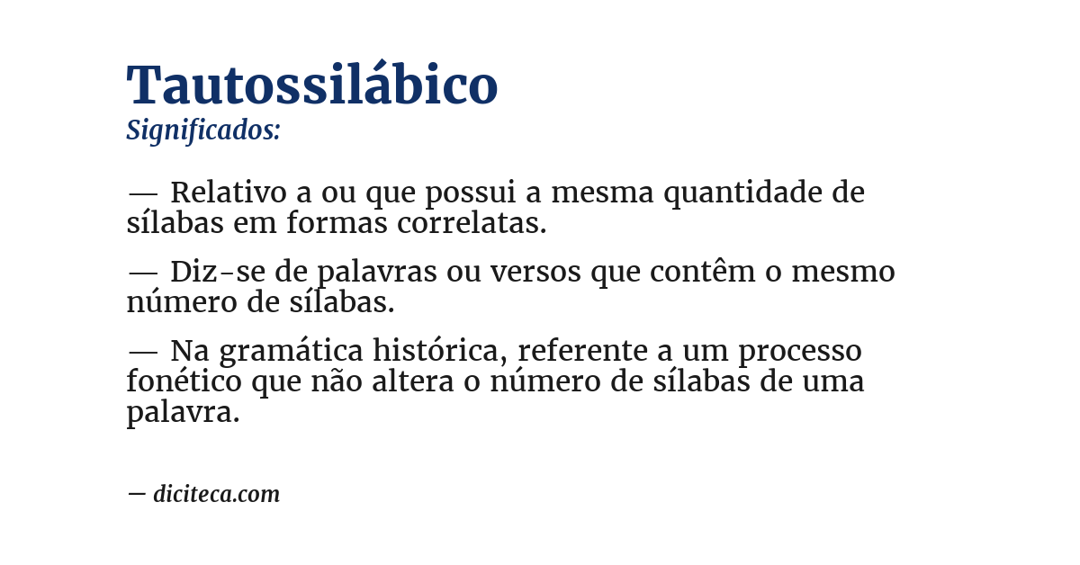 Significado de tautossilábico