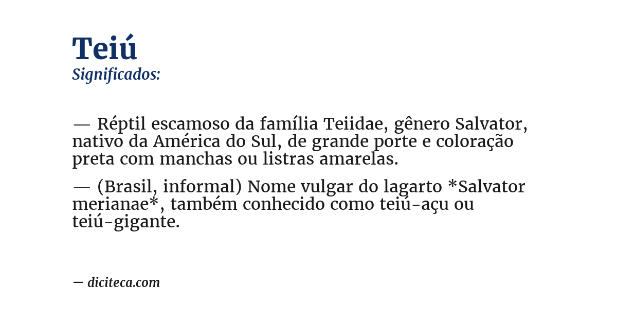 Significado de teiú