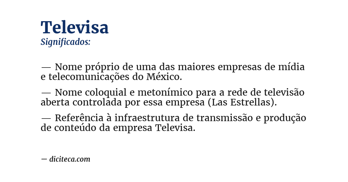 Significado de televisa
