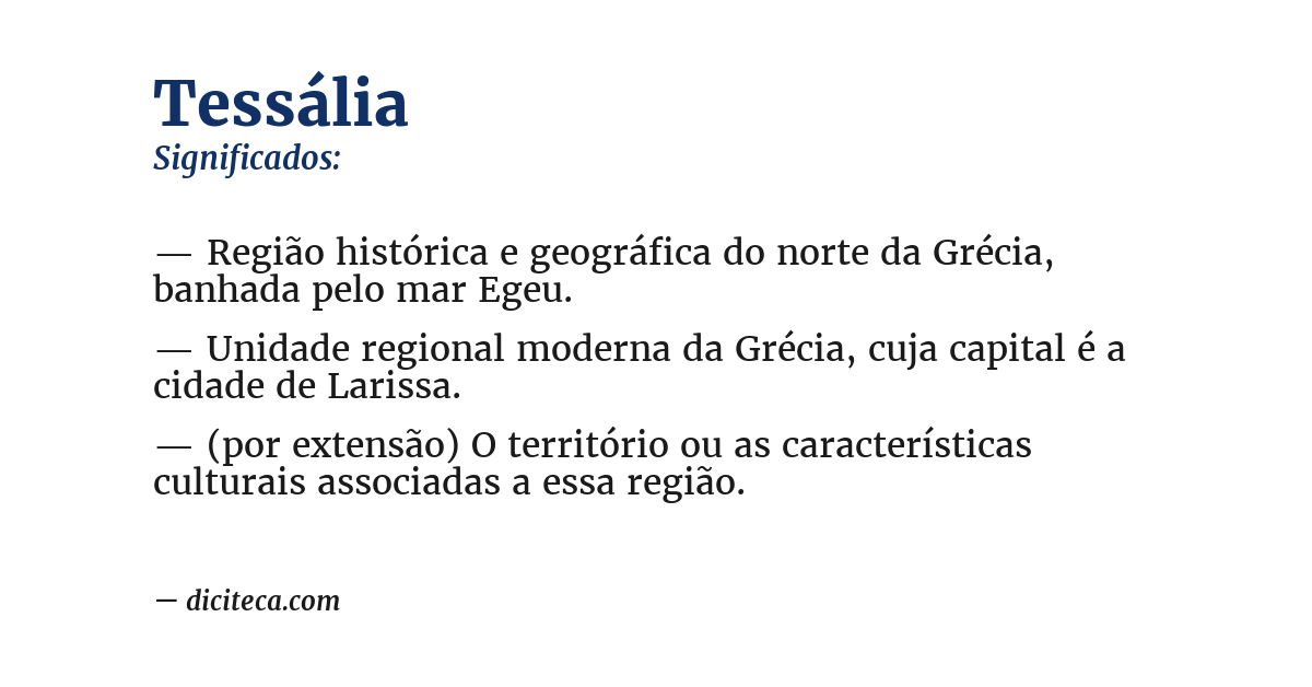 Significado de tessália