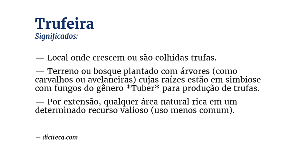 Significado de trufeira