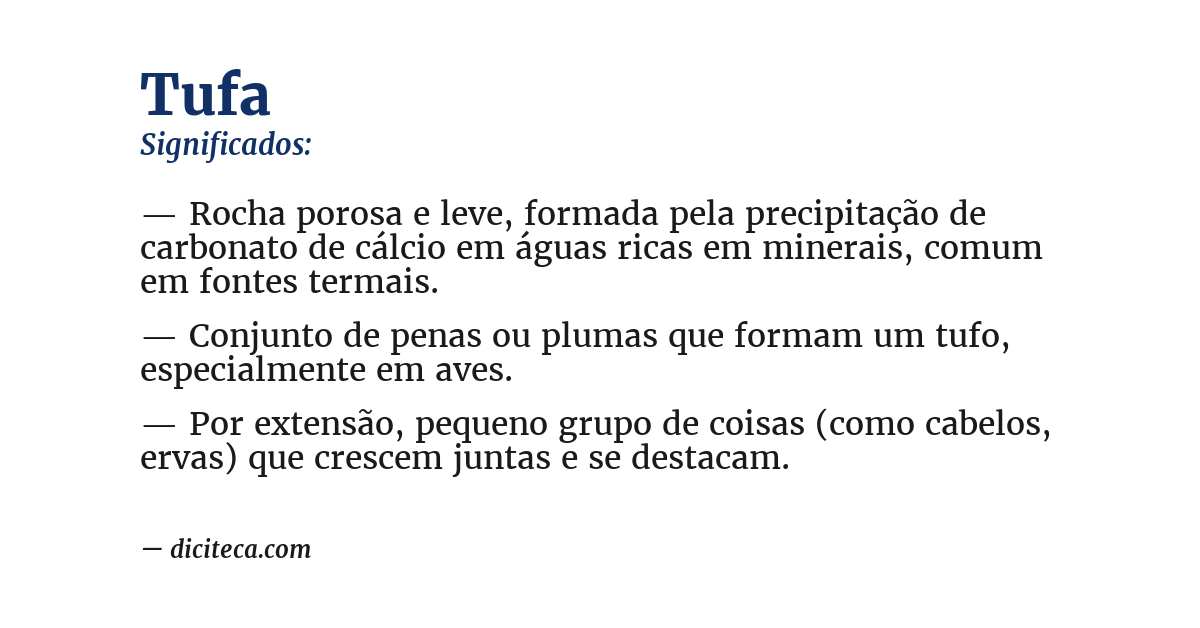 Significado de tufa