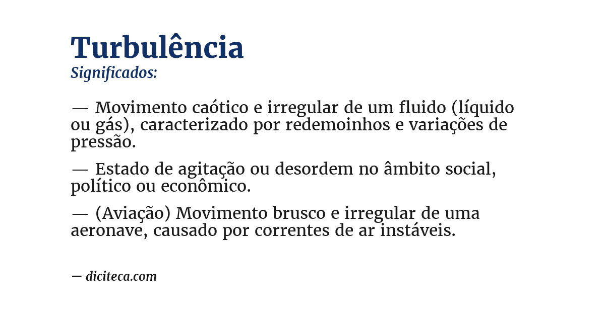 Significado de turbulência