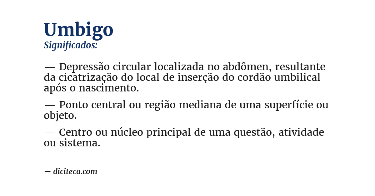 Significado de umbigo