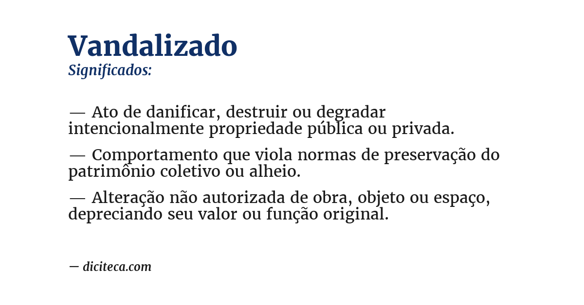 Significado de vandalizado