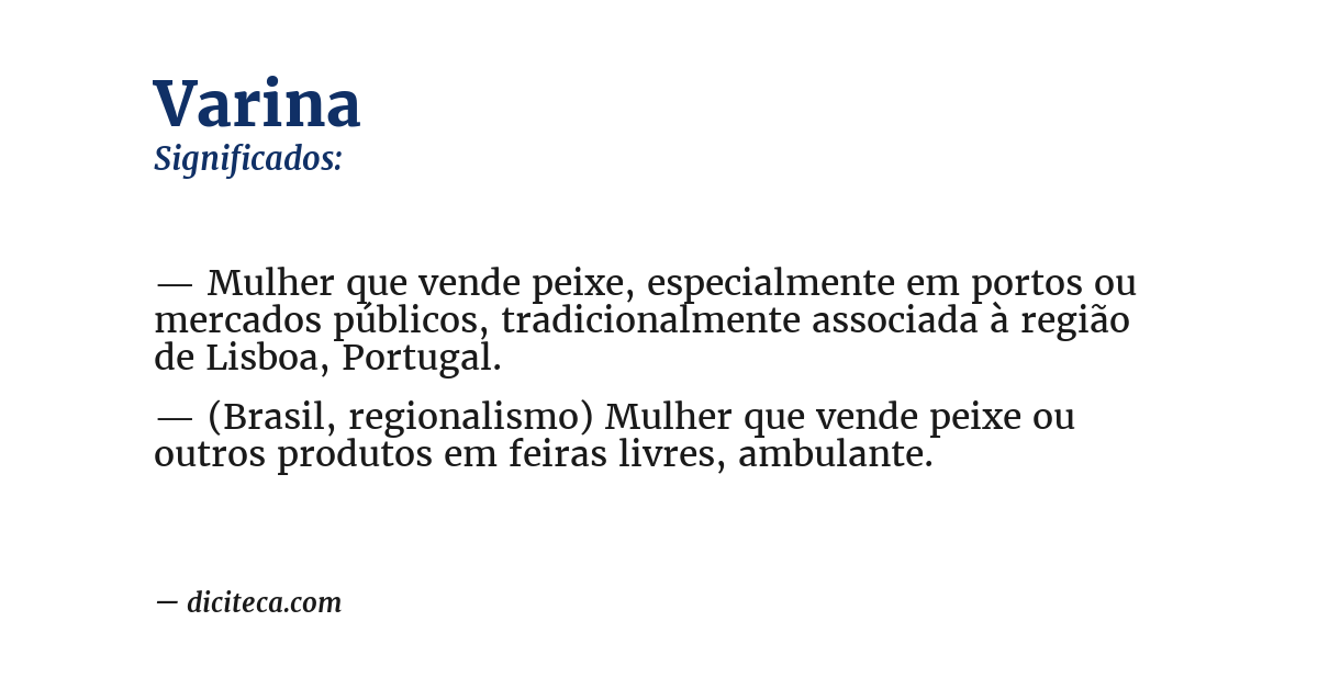 Significado de varina