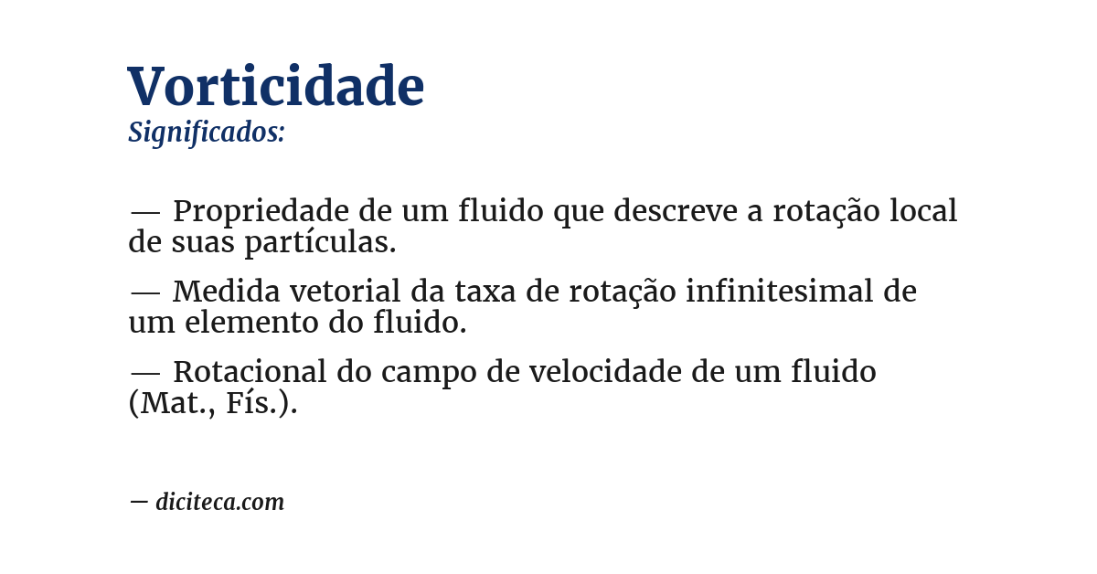 Significado de vorticidade
