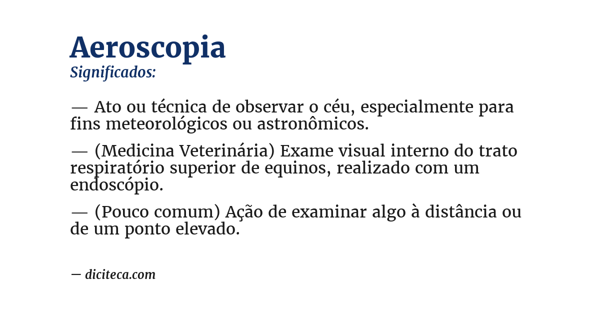 Significado de aeroscopia