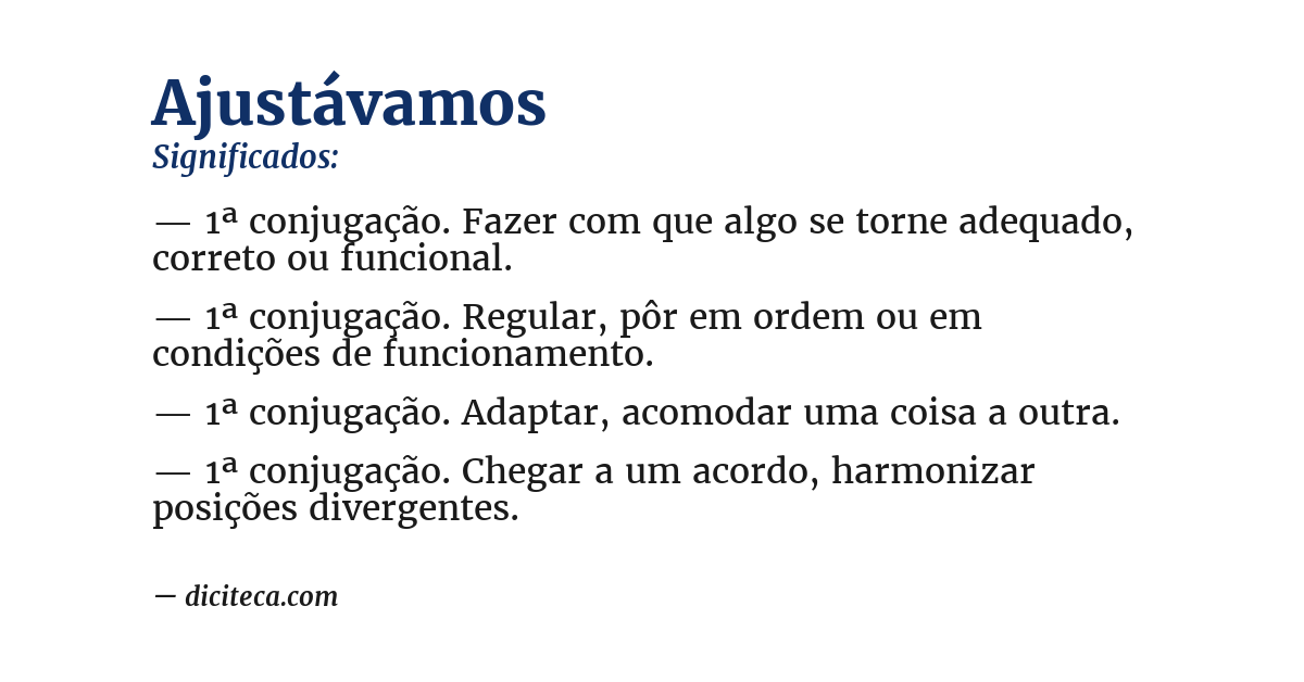 Significado de ajustávamos