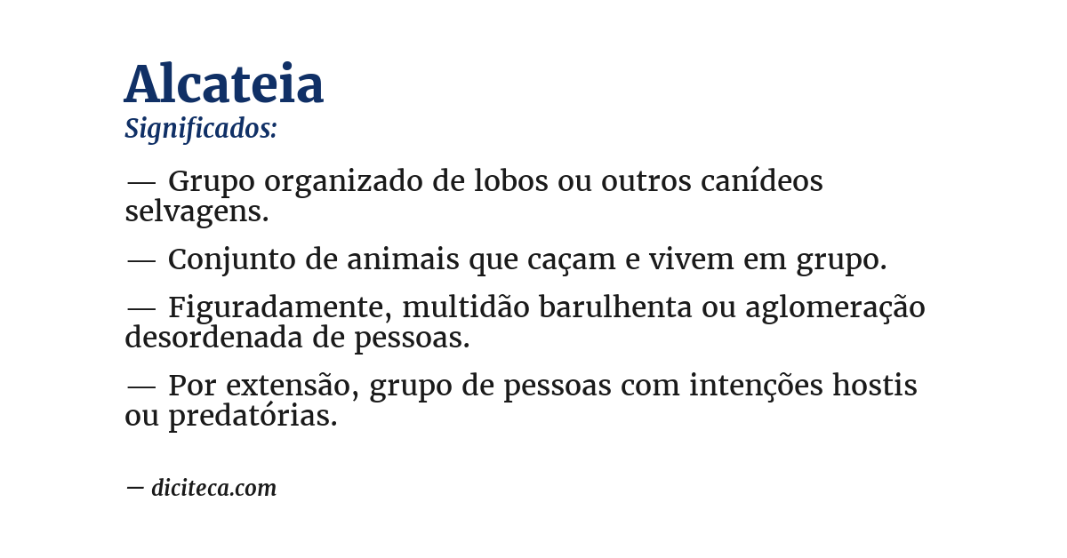 Significado de alcateia