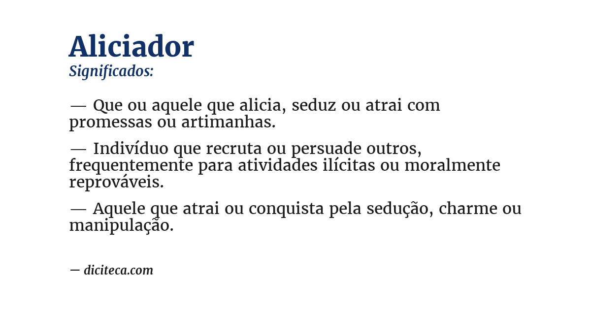 Significado de aliciador